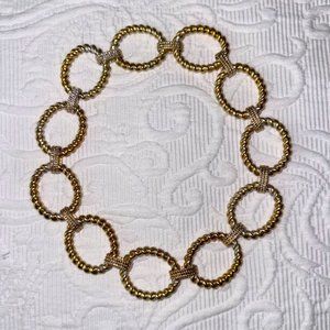 RALPH LAUREN Twisted Chain Link Necklace Gold Metallic New